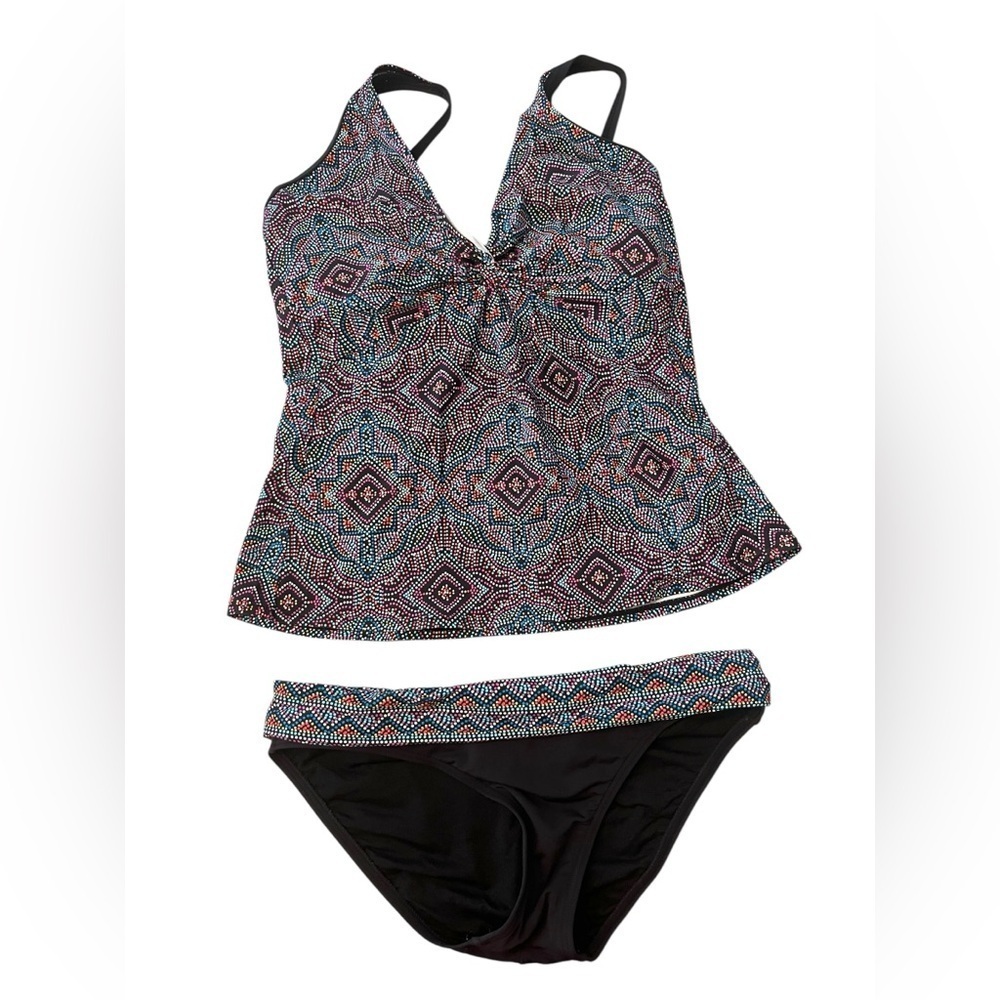 Sunsets ZANZIBAR Underwire Tankini and Swim Bottoms Sz 36DD and Sz L Bottom